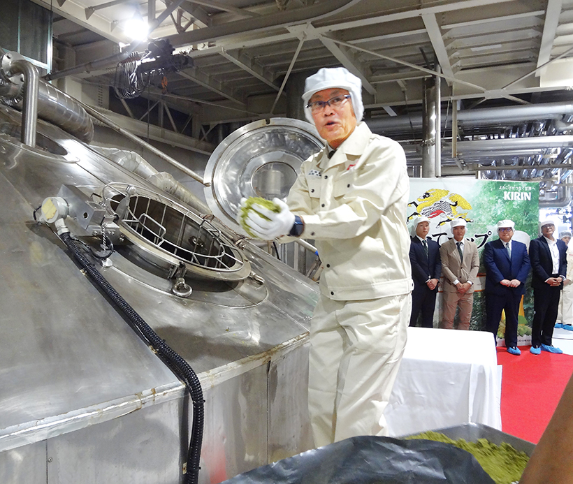 地域の食景色：キリンビール仙台工場　「とれたてホップ生」仕込み