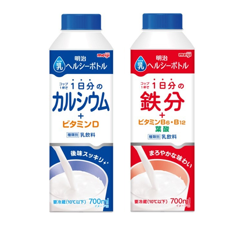 明治、「ヘルシーボトル」新2品　脱粉過剰問題に貢献も