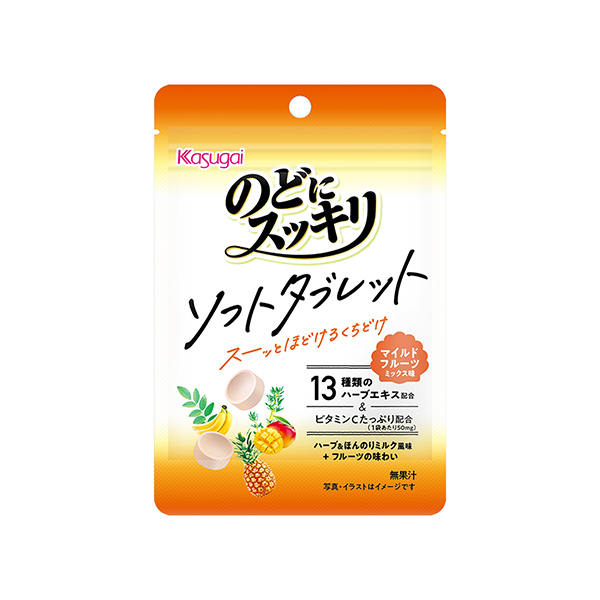 のどにスッキリ　ソフトタブレット　＜マイルドフルーツミックス味＞（春日井製菓…