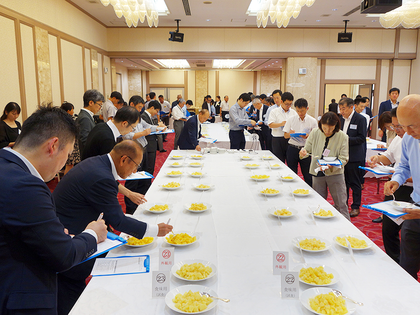 日本パインアップル缶詰協会、　「開缶研究会」開催　今年も国産品優位