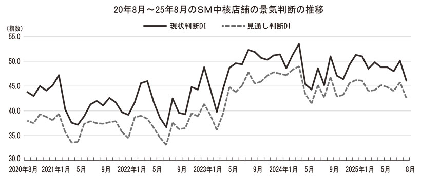 データで読み・解き・探る食の今：SM景況感＝足元で変化の兆し　先行き不透明感…