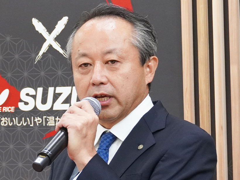 おいしい寿司や弁当の基礎は炊飯だと炊飯の重要性を力説する谷口徹鈴茂器工社長