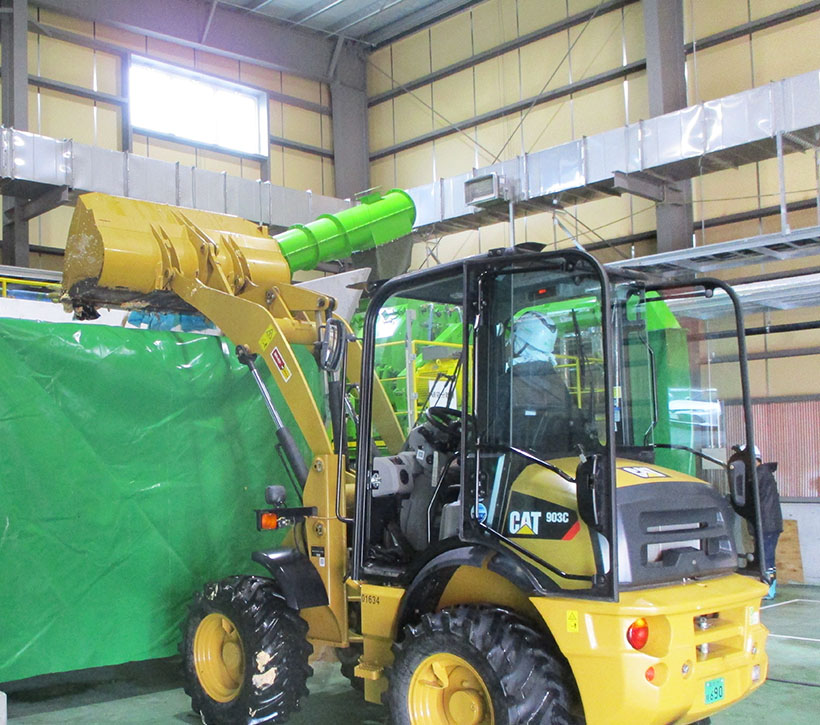 食品残渣などを有効活用するために処理(提供=東海澱粉飼肥料グループ)