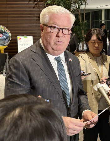 グラス米大使「日本支持揺るぎない」＝中国威圧巡り木原官房長官に【時事通信速報…