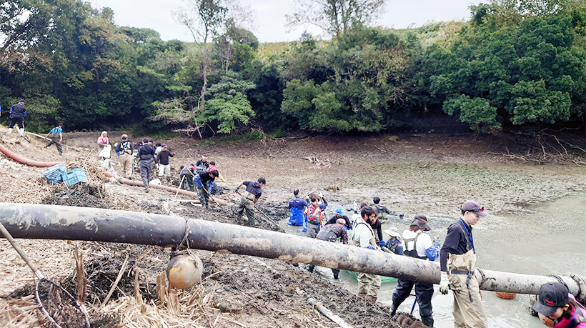 一宮町漁業協同組合、「かいぼり」を実施　農林中央金庫などと連携