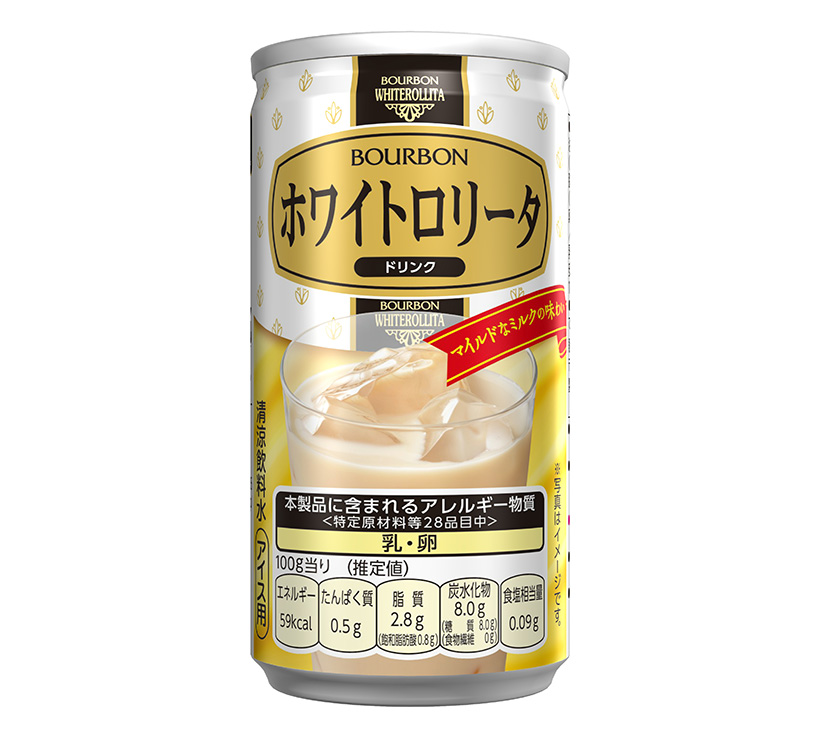 ブルボン、「ホワイトロリータ」味わう　ドリンク缶で再現