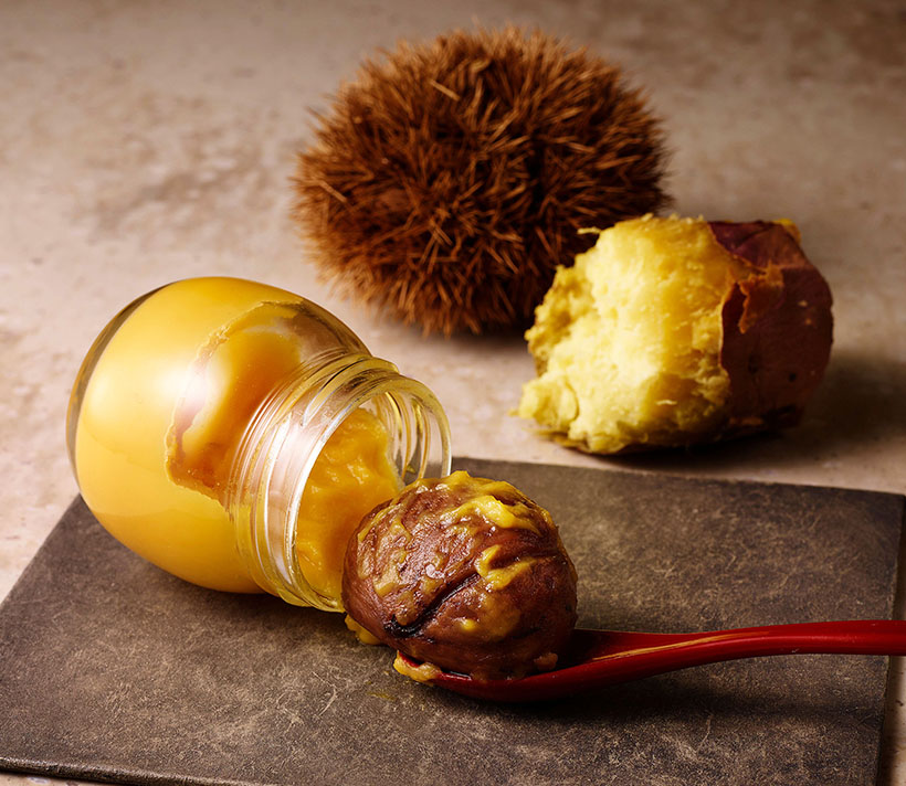 中島大祥堂、「まるごと丹波栗入り蜜芋プリン」限定発売