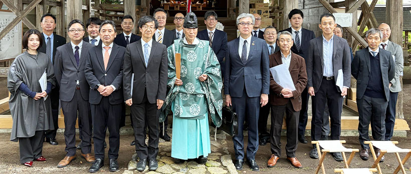 加工ごま特集：全国胡麻加工組合　恒例の胡麻日吉神社参拝　産業の健全な発展祈願