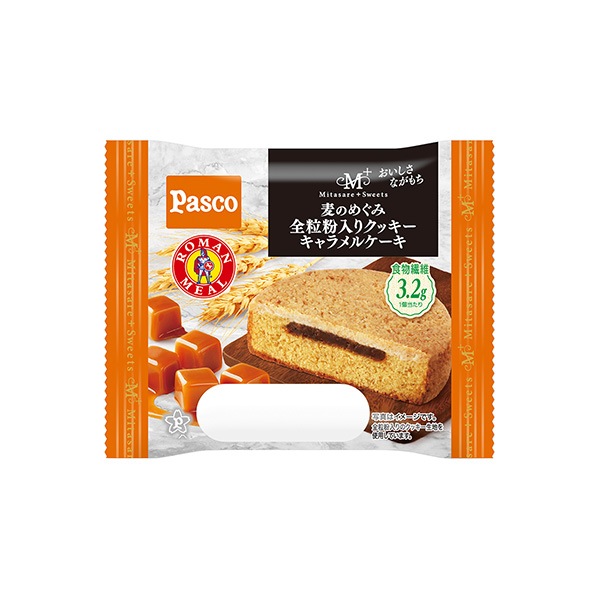 麦のめぐみ 全粒粉入りクッキーキャラメルケーキ（敷島製パン）2026年1月1&hellip;