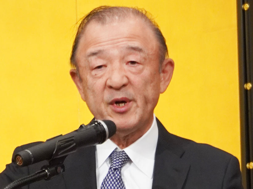 JPI・猪野薫副会長、包装界合同新年会であいさつ　横連携で世界へ挑戦