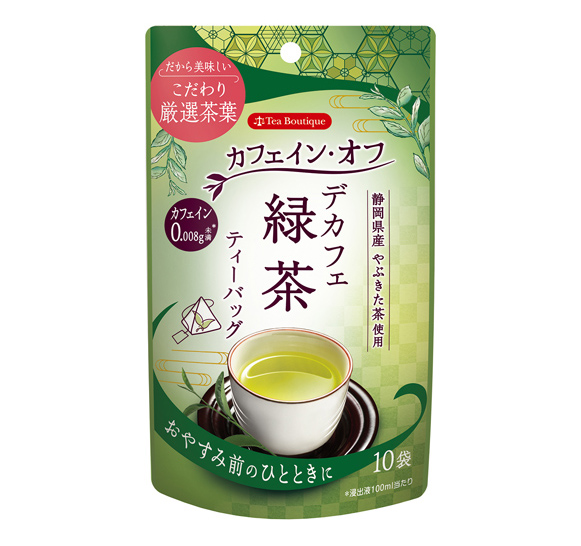 日本緑茶センター、「デカフェ日本茶」に刷新　新フレーバー「緑茶」追加