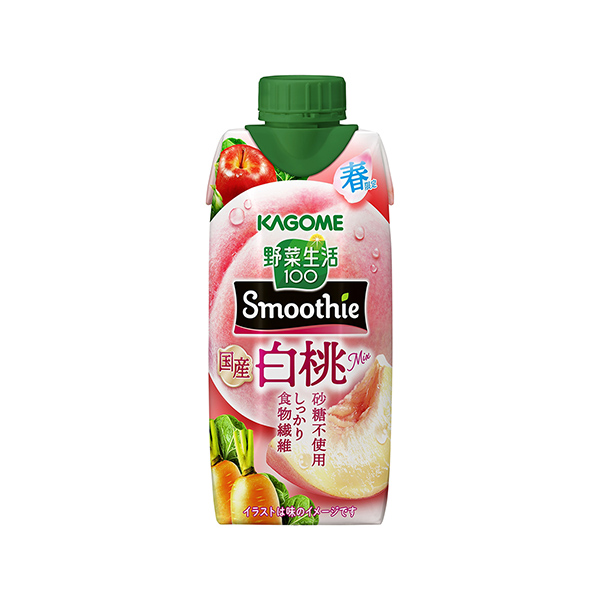 野菜生活 100 Smoothie＜国産白桃 mix＞（カゴメ）2026年2&hellip;