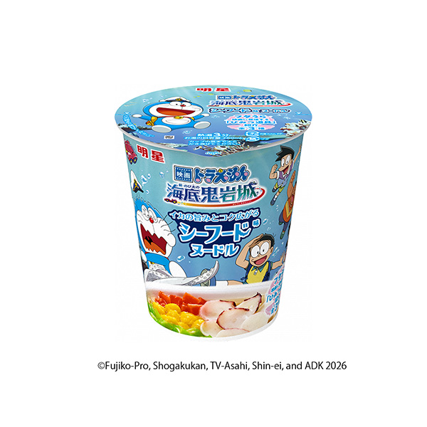 明星　映画ドラえもん　新・のび太の海底鬼岩城　シーフード味ヌードル（明星食品&hellip;