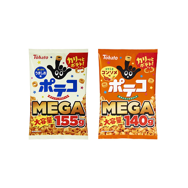 MEGA大容量　ポテコ＜うましお味＞＜コンソメ味＞（東ハト）2026年2月1&hellip;
