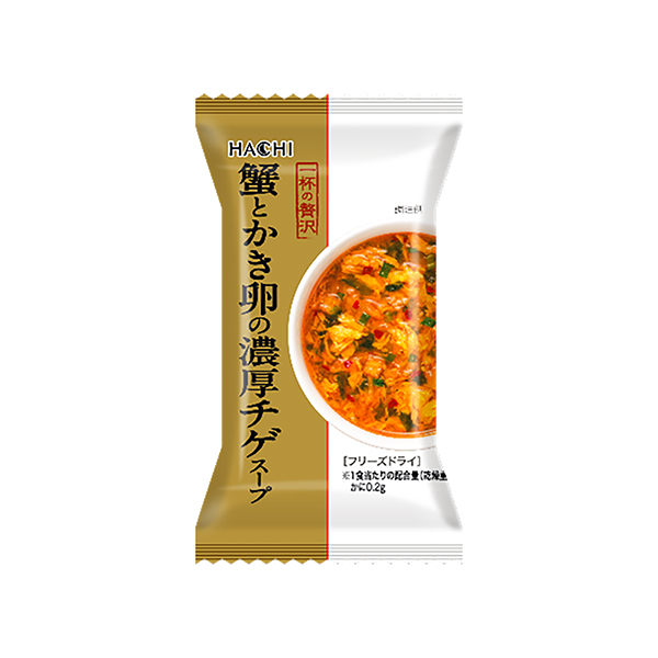 一杯の贅沢＜蟹とかき卵の濃厚チゲスープ＞（ハチ食品）2026年3月2日発売