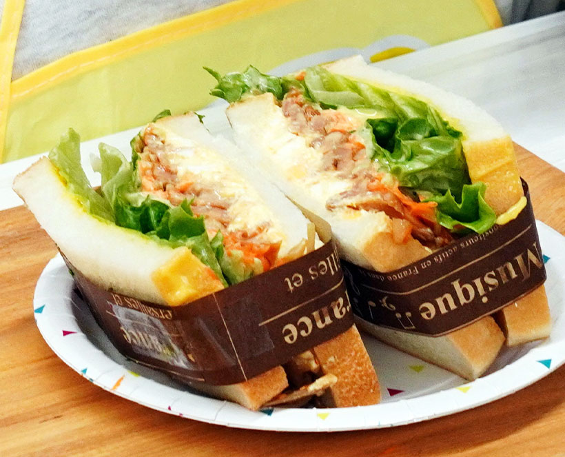 ケンコーマヨネーズ、万博プログラムで食育　和のサンドイッチ作る