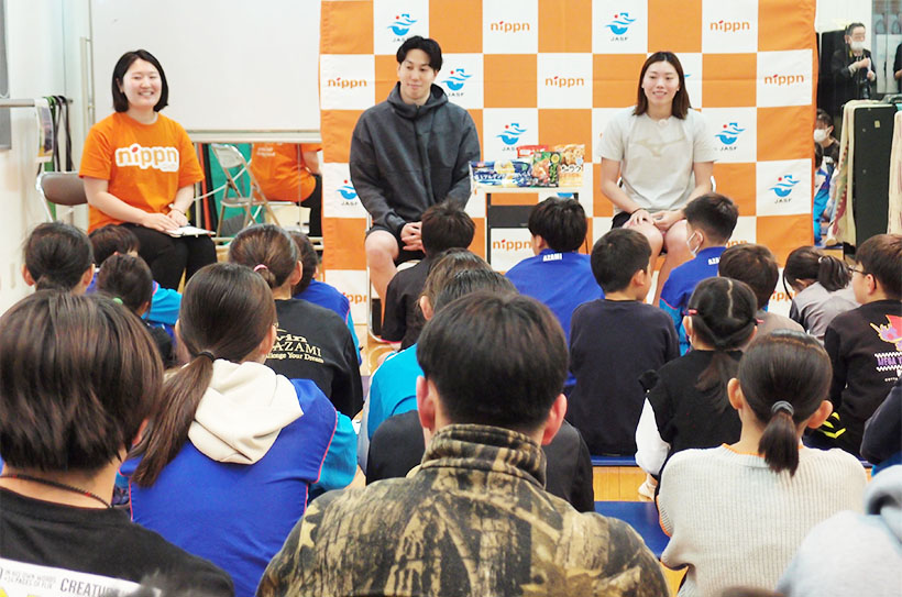 ニップン、水泳教室開催　日本代表から食事方法学ぶ