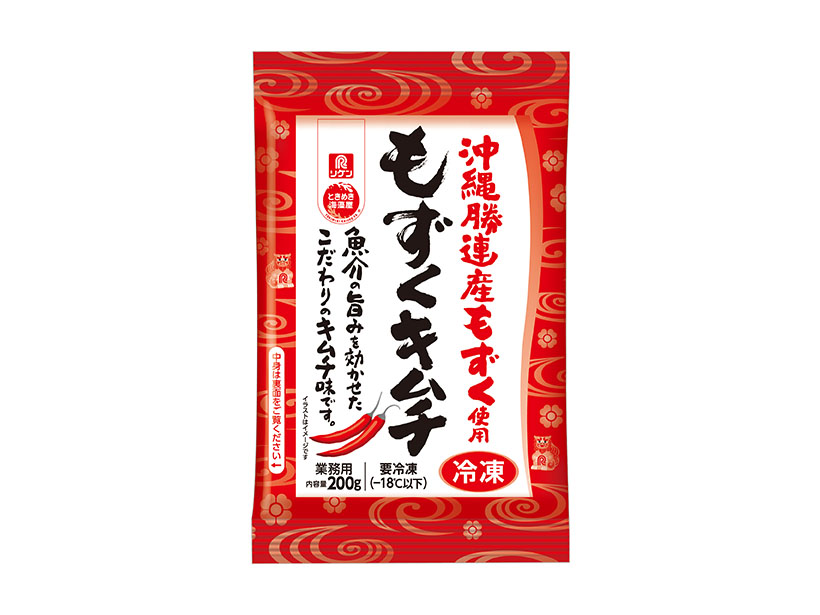 理研ビタミン「もずくキムチ（冷凍）」　認知・需要拡大に注力