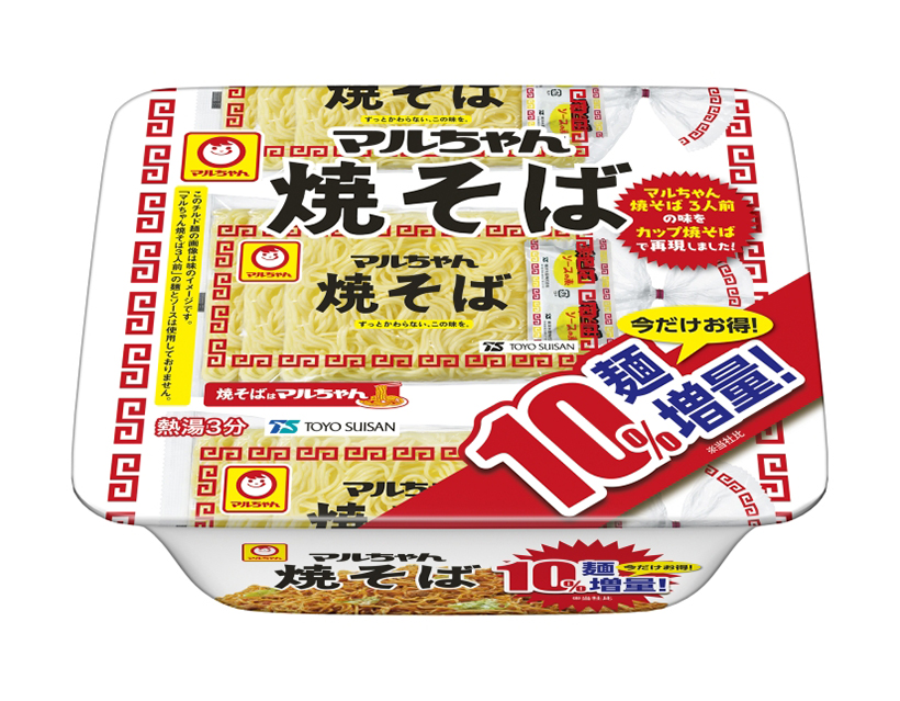 東洋水産、「マルちゃん焼そば」10％増量