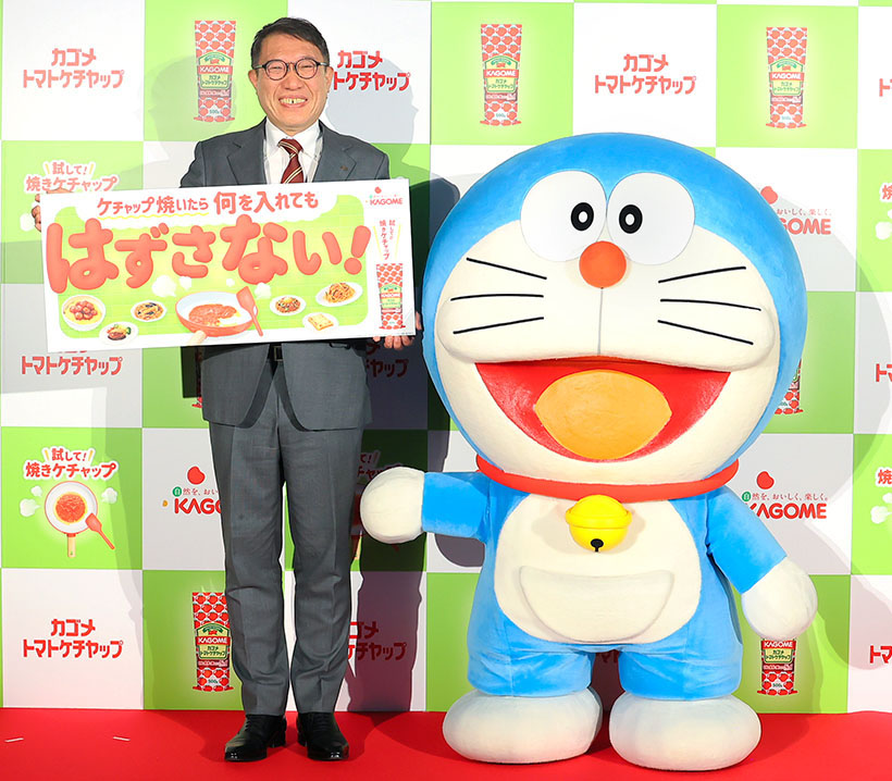 カゴメ、焼きケチャップ浸透へ　広告塔に「ドラえもん」