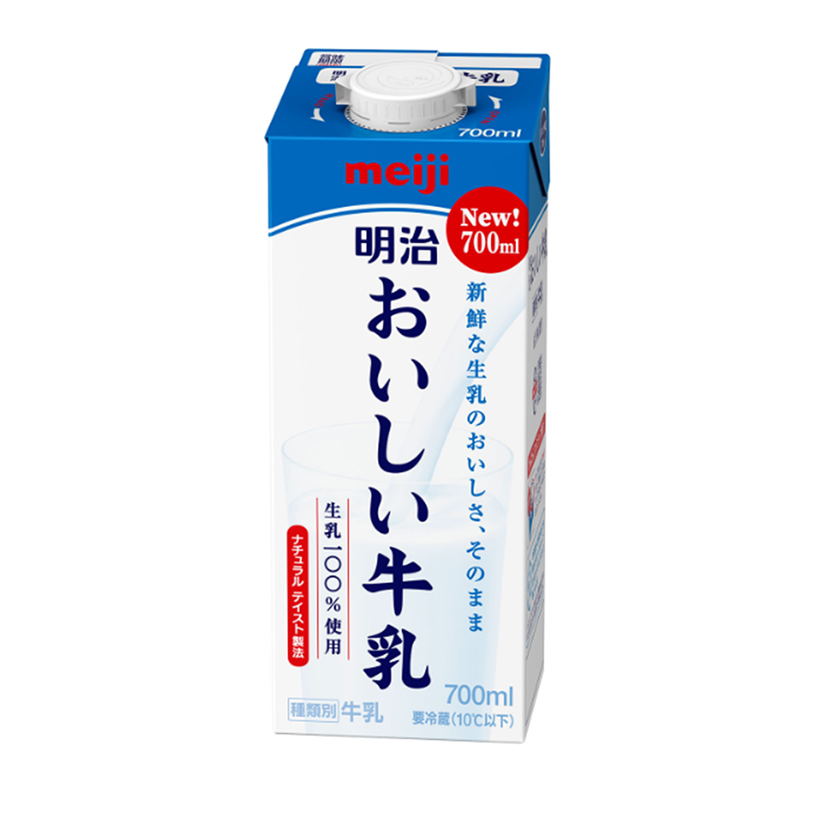 明治、「明治おいしい牛乳」に新容量　食品ロス削減貢献も