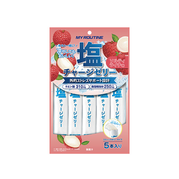 MY　ROUTINE　塩チャージゼリー　＜ライチ味＞（ウエニ貿易）2026年&hellip;