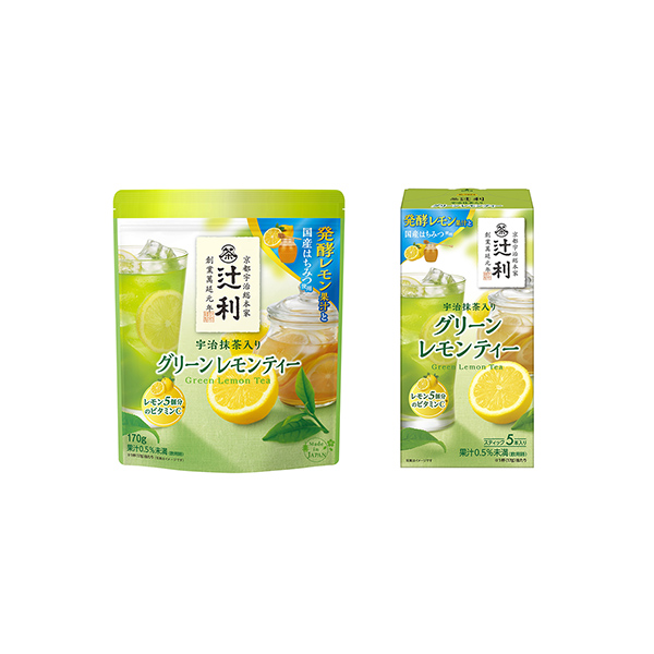 辻利　宇治抹茶入りグリーン　レモンティー（片岡物産）2026年4月発売