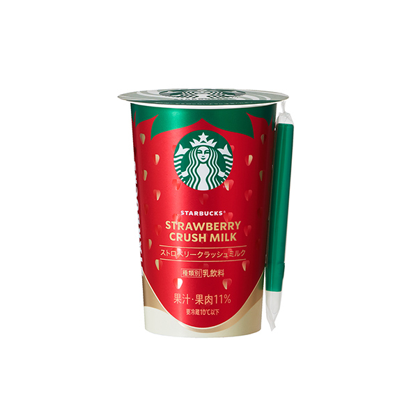 スターバックス　＜ストロベリークラッシュミルク＞（サントリービバレッジ＆フー&hellip;