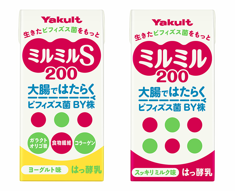 ヤクルト本社「ミルミル」　ビフィズス菌200億個に刷新