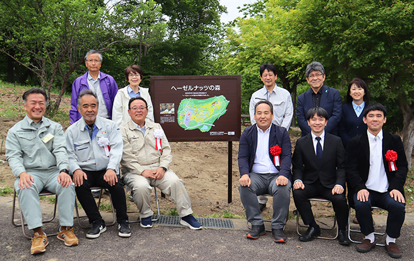 明治、ヘーゼルナッツ苗木寄贈　長野県上田市で植樹式