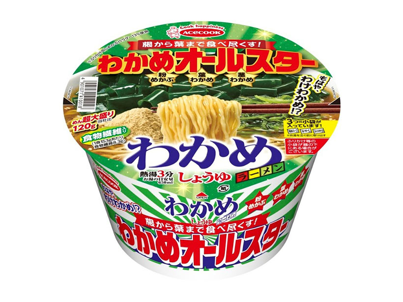 エースコック、「わかめオールスター」発売　素材にこだわり