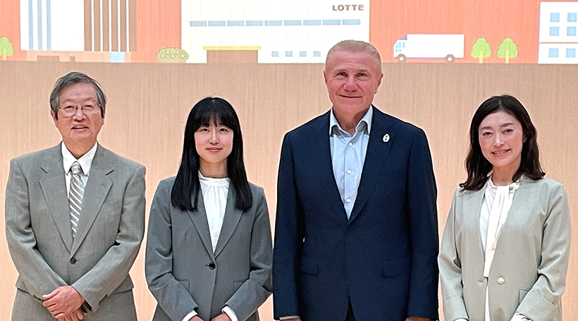 ロッテ、品川女子学院でブブカ氏ら招き講演会　「スポーツの力・噛む力」