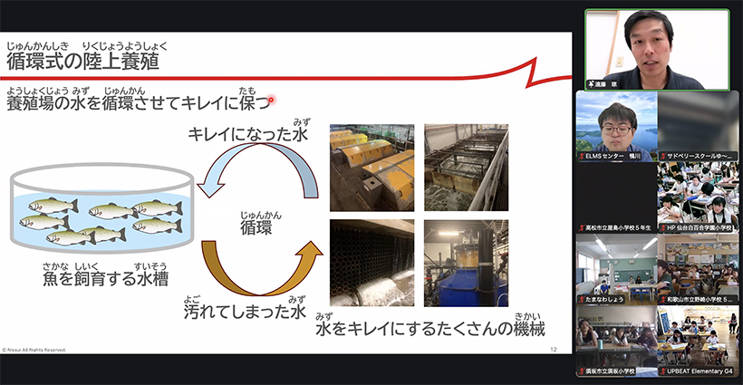 ニッスイ、オンライン出張授業　小学生に陸上養殖解く