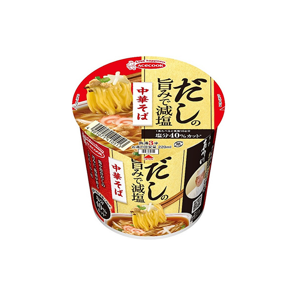 だしの旨みで減塩＜中華そば＞（エースコック）2026年8月3日発売
