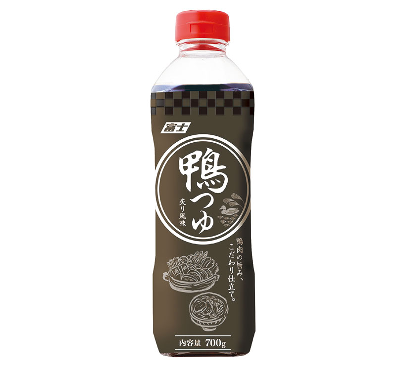 注目の新製品：富士食品工業「鴨つゆ　炙り風味」　鴨肉のおいしさ全開