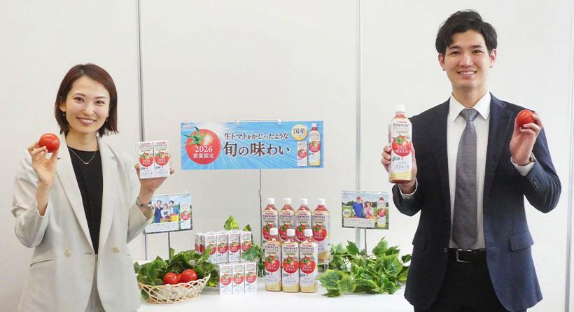 カゴメ、夏の風物詩「トマトジュースプレミアム」　国産完熟トマトでおいしさ訴求