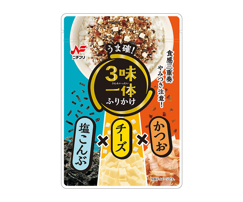ふりかけ・お茶漬け特集：ニチフリ食品　3味一体3種組み合わせ追求