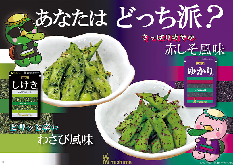 ふりかけ・お茶漬け特集：三島食品　ふりかけ＝調味料訴求