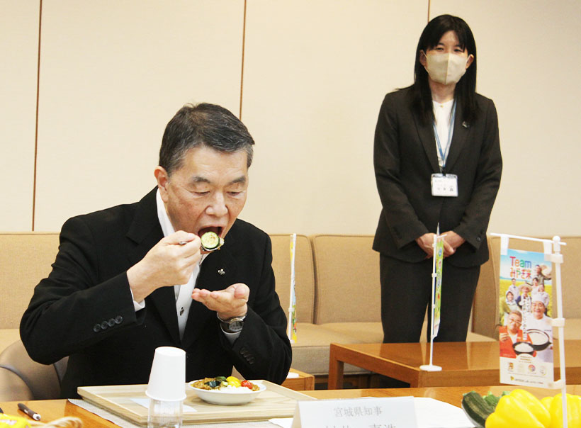 ハウス食品東北支店、地元野菜使用カレー　6県知事表敬訪問でPR