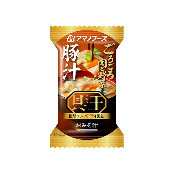 アマノフーズおみそ汁　具王＜豚汁＞（アサヒグループ食品）2026年9月7日発&hellip;