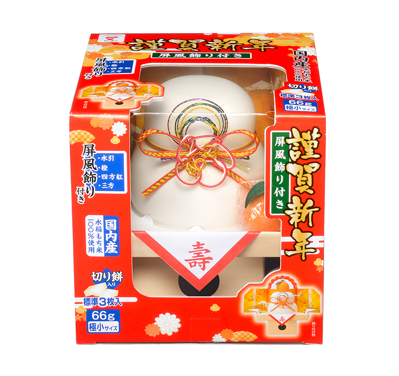 鏡もち特集：たいまつ食品　ぺたっとデコれる　新規需要拡大狙う