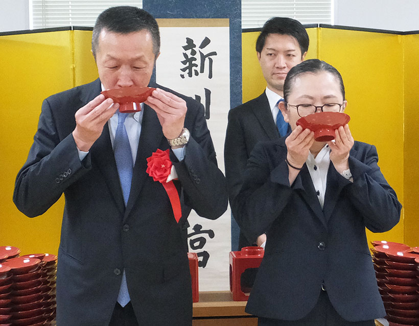 東京都卸売酒販組合、新川大神宮で例祭　酒類業の発展を祈念